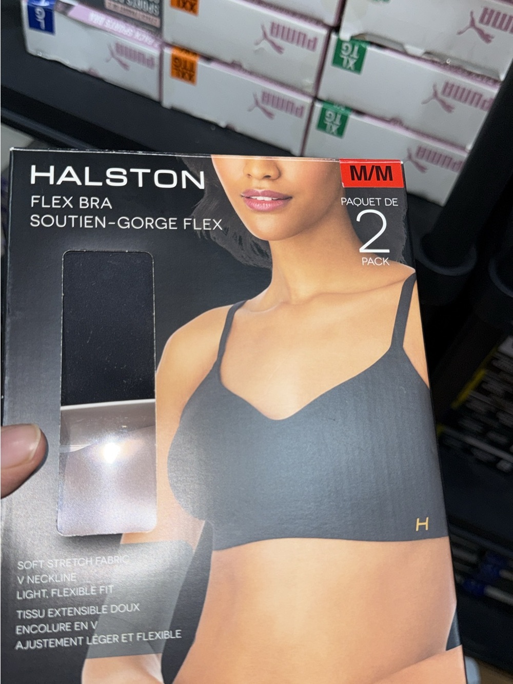 Halston Heritage Black Flex Bra 2-Pack